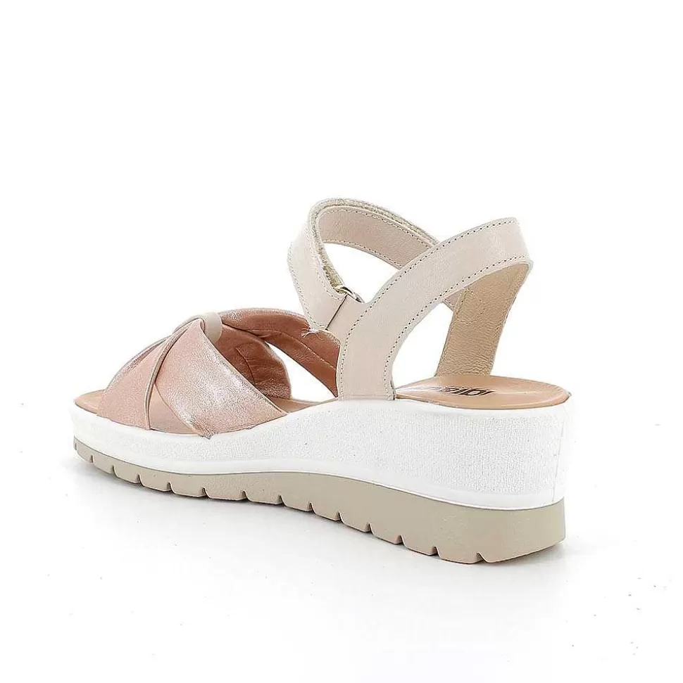 Women'S Wedge Sandals Cream-Pearl Pink-Igi&Co Online