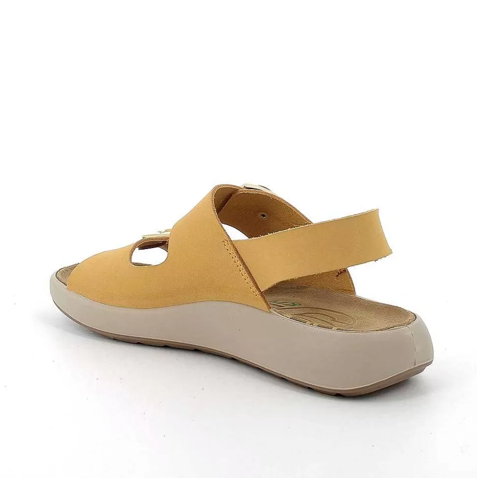 Yellow Women'S Leather Sandals-Igi&Co Best Sale