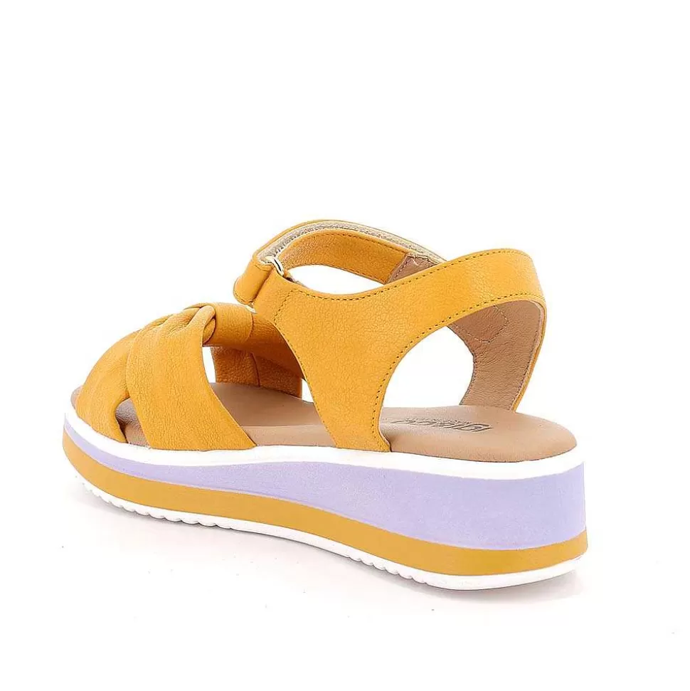 Yellow Women'S Wedge Sandals-Igi&Co Clearance